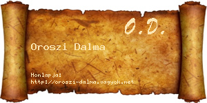 Oroszi Dalma névjegykártya
